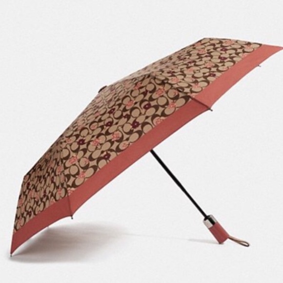 Coach Accessories Coach Large Signature Tossed Peony Umbrella